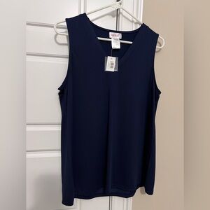 Top It Off Women's Navy V-Neck Top